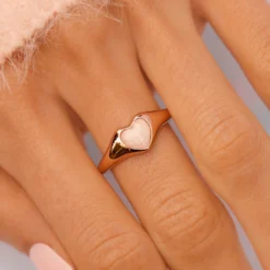 Stone Heart Signet Ring 6 Stone Heart Signet Ring -Deals Bijestora Store 042221 PV PDP SS 13951