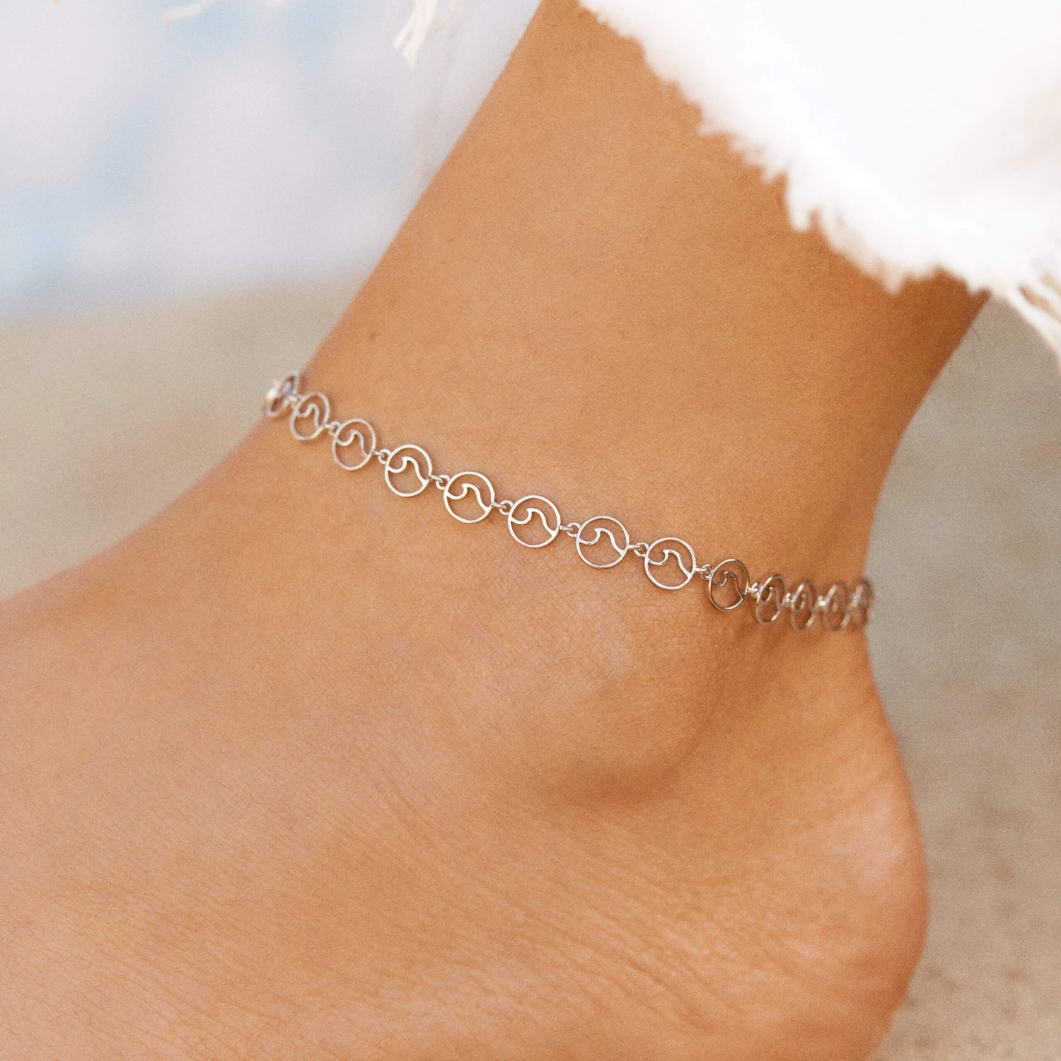 Mini Wave Chain Anklet 4 Mini Wave Chain Anklet - Image 4
