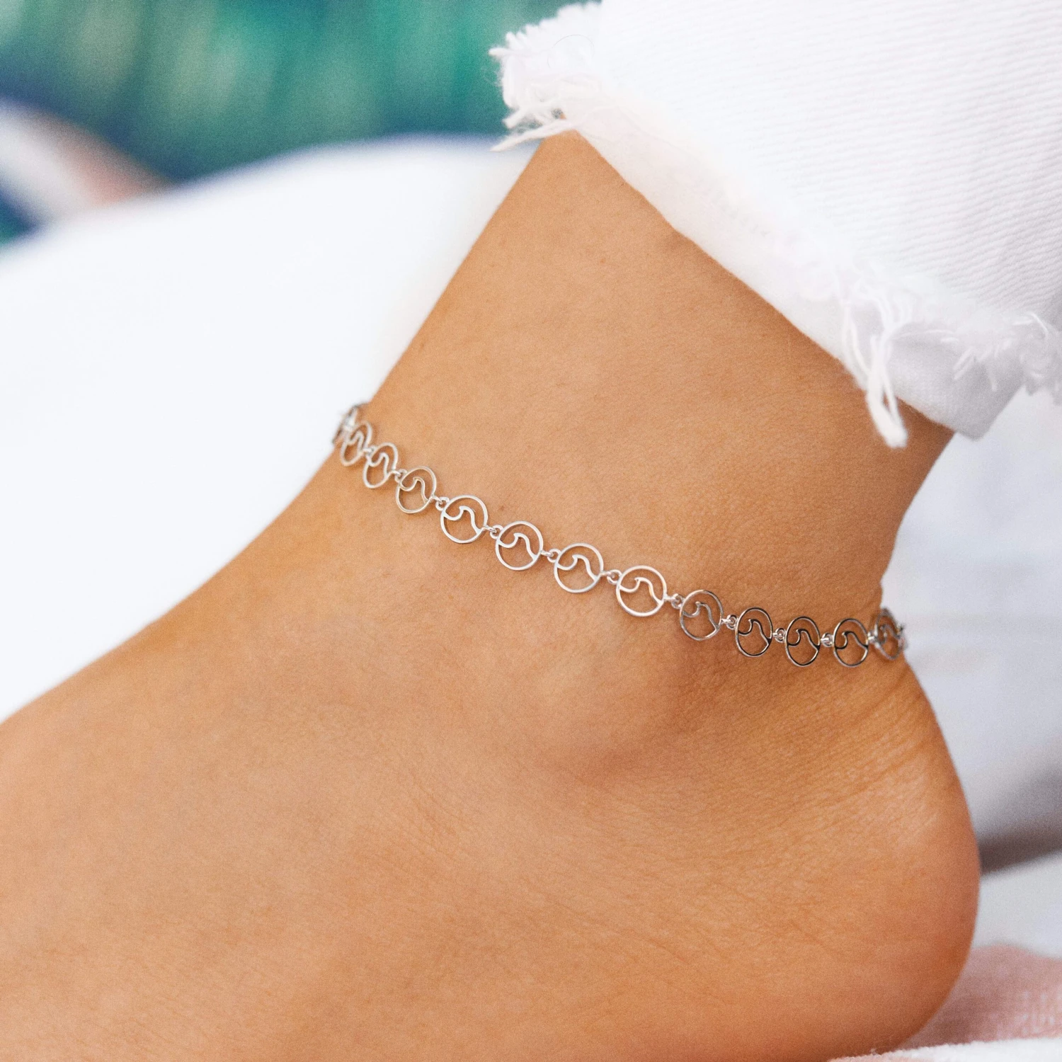 Mini Wave Chain Anklet 3 Mini Wave Chain Anklet - Image 3