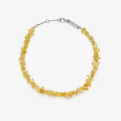 Citrine Gemstone Chip Anklet