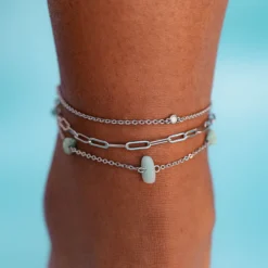 Isla Multi Chain Anklet -Deals Bijestora Store 10BRAK1113SILVV4