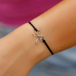 Bow Charm Bracelet -Deals Bijestora Store 10BRXX1610BLCK2