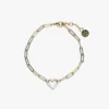 Open Heart Paperclip Chain Bracelet