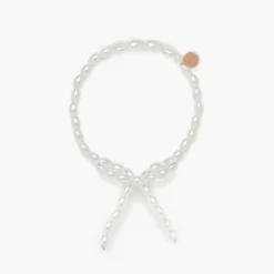Mother Of Pearl Bow Stretch Bracelet