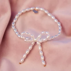 Mother Of Pearl Bow Stretch Bracelet 6 Mother Of Pearl Bow Stretch Bracelet -Deals Bijestora Store 10BRXX1678WHITV3