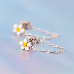 Daisy Seed Bead Chain Wrap Earrings -Deals Bijestora Store 10JEEA1142SILVV3