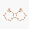 Pretty Petal Flat Hoop Earrings