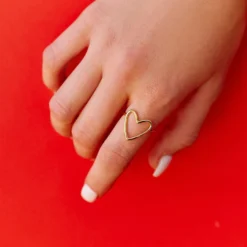 Statement Heart Ring -Deals Bijestora Store 10JERG1117GOLD 3 min 64767eac 61fa 483b 8314 a5c2d2f9c653