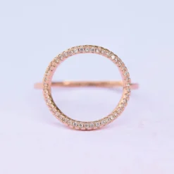 Pave Open Circle Ring -Deals Bijestora Store 10JERG1186RGOL4