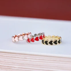Love Hearts Band Ring -Deals Bijestora Store 10JERG1234 GOLDV7 min
