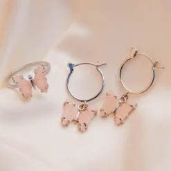 Engraved Stone Butterfly Ring -Deals Bijestora Store 10JERG1242SILVV4