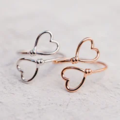 Heart Wire Wrap Ring -Deals Bijestora Store 10JERG1255RGOLV4