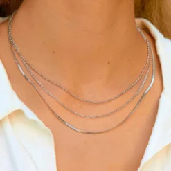 Layered Chain Choker -Deals Bijestora Store 10NKXX1121SILV2