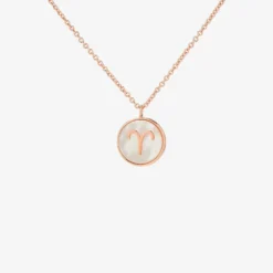 Zodiac Mother Of Pearl Necklace -Deals Bijestora Store 10NKXX1139ARIE 01