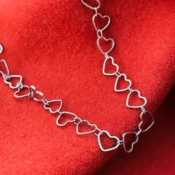 Heart Chain Choker 15 Heart Chain Choker -Deals Bijestora Store 10NKXX1147SILVV3