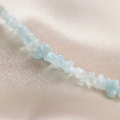 Aquamarine Gemstone Chip Choker -Deals Bijestora Store 10NKXX1158AQMAV4