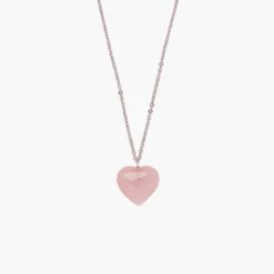 Stone Heart Toggle Necklace