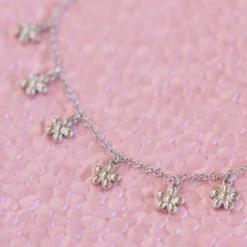 Bitty Daisies Choker -Deals Bijestora Store 10brak1069 bitty daisies anklet silv 4