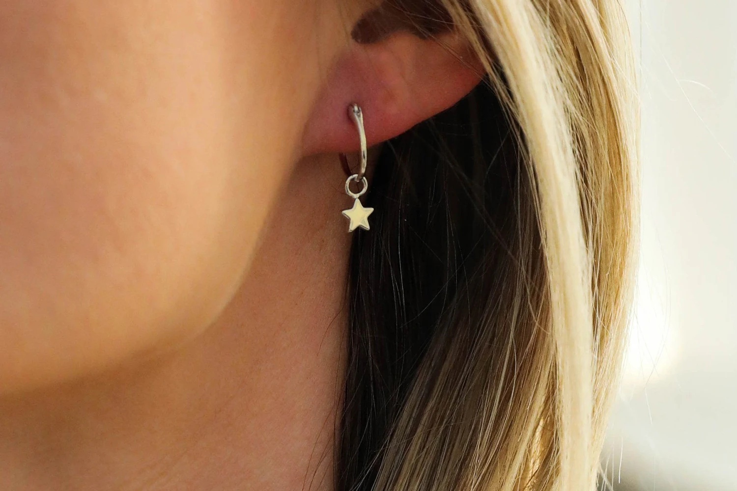 Star Hoop Earrings 3 Star Hoop Earrings - Image 3