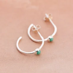 Stone Hoop Stud Earrings -Deals Bijestora Store 20221113 PURAVIDA TOP25BESTSELLERS NIKICRAM 092 min