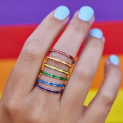 Rainbow Ring Stack -Deals Bijestora Store 20230424 PURAVIDA PRIDE 071 min