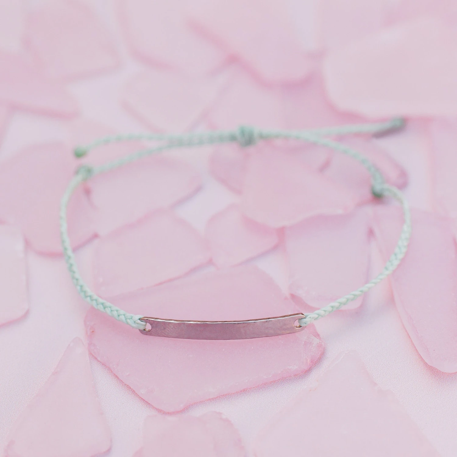 Hammered Bar Charm Bracelet 3 Hammered Bar Charm Bracelet - Image 3