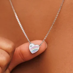 Pastel Vintage Heart Necklace -Deals Bijestora Store 36281SILVV5