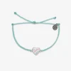 Pastel Vintage Heart Charm Bracelet