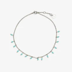 Floating Gemstone Anklet