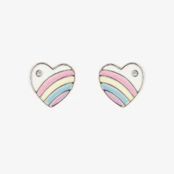 Pastel Vintage Heart Stud Earrings