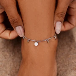 Mixed Mini Coins Chain Anklet -Deals Bijestora Store 36360SILVV4