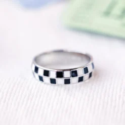 Checkerboard Ring 22 Checkerboard Ring -Deals Bijestora Store 36390SILVV3