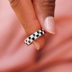 Checkerboard Ring 25 Checkerboard Ring -Deals Bijestora Store 36390SILVV4