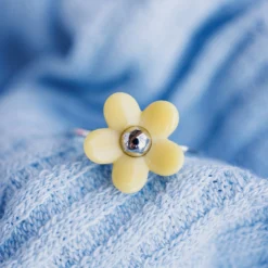 Solstice Enamel Flower Ring -Deals Bijestora Store 36423SILVV3