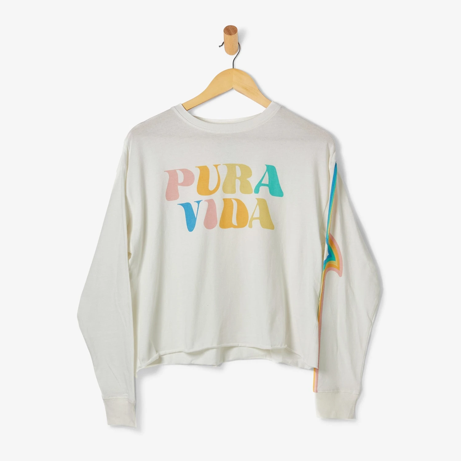 Rainbow Wave Long Sleeve Boxy Tee 2 Rainbow Wave Long Sleeve Boxy Tee - Image 2