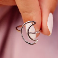 Oversized Crescent Ring 9 Oversized Crescent Ring -Deals Bijestora Store 37010 SILVV4