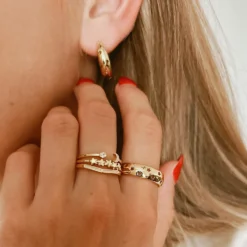 Crescent Stars Ring Stack -Deals Bijestora Store 37061 GOLDV5 min