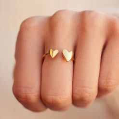 Two Hearts Open Ring 21 Two Hearts Open Ring -Deals Bijestora Store 37574 GOLDV2 min