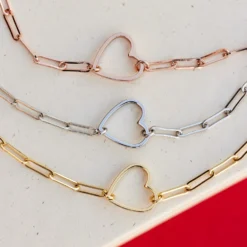 Floating Heart Paperclip Chain Choker 15 Floating Heart Paperclip Chain Choker -Deals Bijestora Store 37627 GOLDV5 min