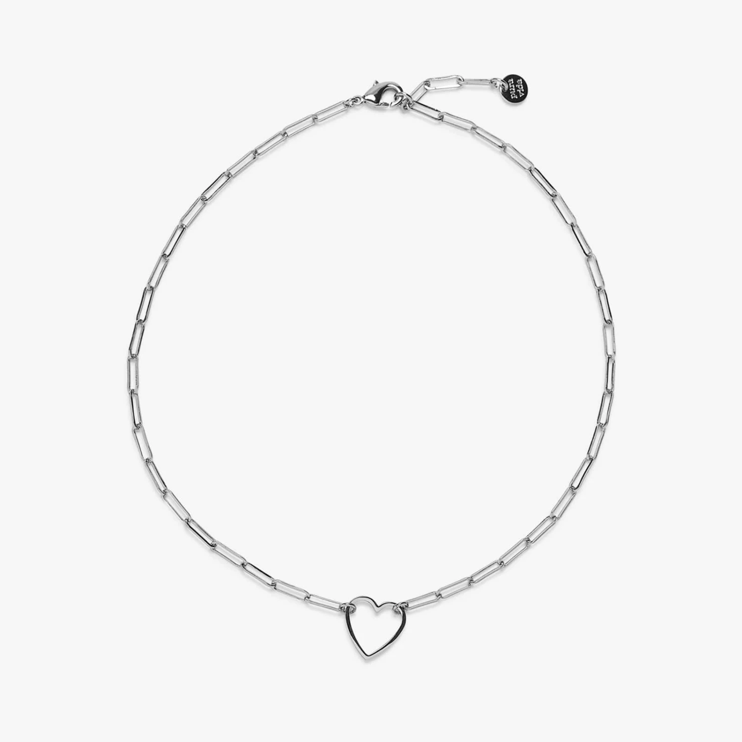 Floating Heart Paperclip Chain Choker 1 Floating Heart Paperclip Chain Choker