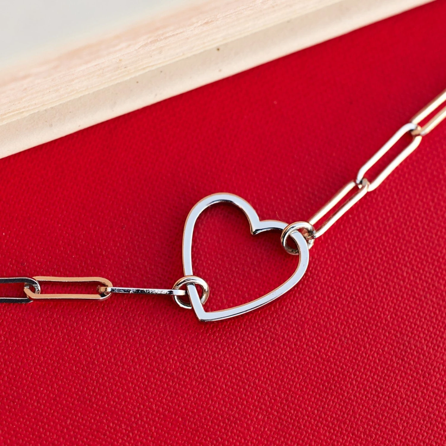 Floating Heart Paperclip Chain Choker 10 Floating Heart Paperclip Chain Choker - Image 10
