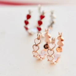 Love Hearts Hoop Earrings -Deals Bijestora Store 37631 RGOLV5 min