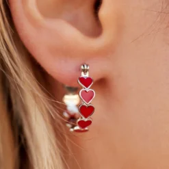 Love Hearts Hoop Earrings -Deals Bijestora Store 37631 SILVV2 min