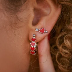 Love Hearts Hoop Earrings -Deals Bijestora Store 37631 SILVV4 min