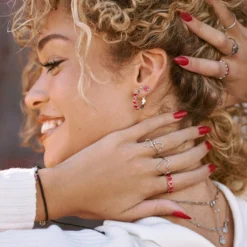 Love Hearts Hoop Earrings -Deals Bijestora Store 37631 SILVV5 min