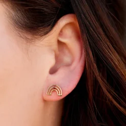 Chasing Rainbows Stud Earrings -Deals Bijestora Store 37648 GOLDV2 min