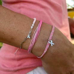 Boarding 4 Breast Cancer Half N Half Bracelet -Deals Bijestora Store 38096 SILVV8