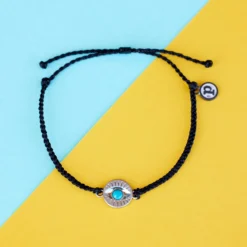 Gemstone Eye Coin Charm Bracelet -Deals Bijestora Store 38344 BLCKV3