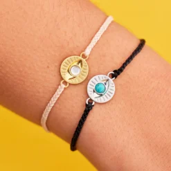 Gemstone Eye Coin Charm Bracelet -Deals Bijestora Store 38345 VANLV6