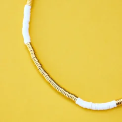 Gold & White Pisa Choker -Deals Bijestora Store 38359 GOLDV3